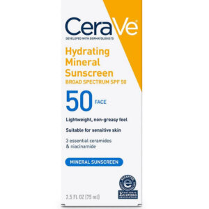واقي شمس معدني فيزيائي من سيرافي Cerave Hydrating Mineral Sunscreen - الصورة 2