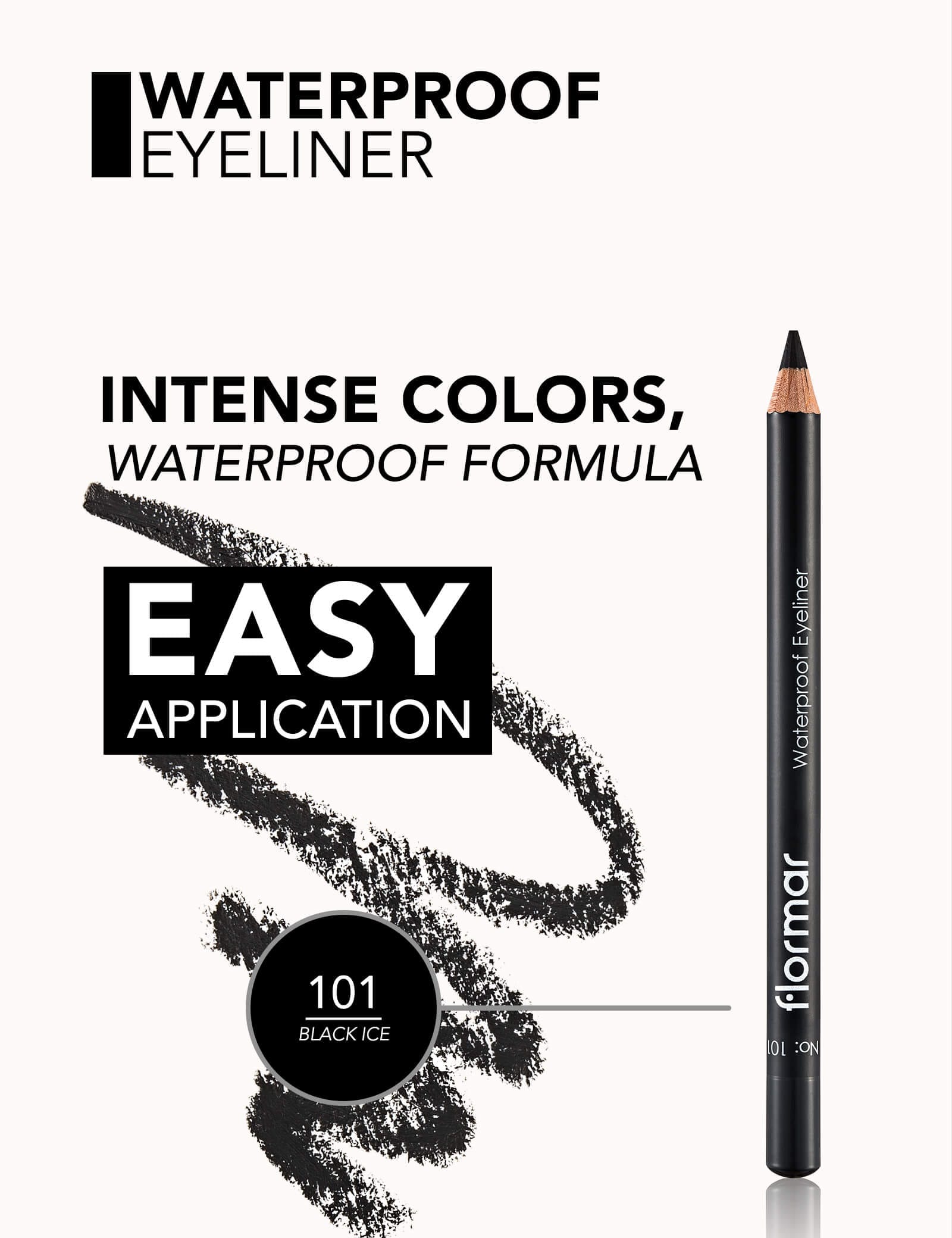 flormar Flormar Waterproof Eyeliner Black 101