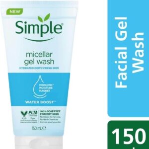 ⁦سمبل غسول الوجه جل ميسيلار ووتر بوست Simple Water Boost Micellar Gel Facial Wash 150ml⁩ - الصورة ⁦2⁩