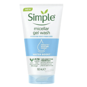 ⁦سمبل غسول الوجه جل ميسيلار ووتر بوست Simple Water Boost Micellar Gel Facial Wash 150ml⁩ - الصورة ⁦1⁩