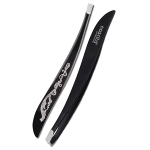 ⁦ملقط بروفيشنال من ناسكيتا اسود وفضيNascita Professional Series Tweezers Black and Silver⁩ - الصورة ⁦3⁩