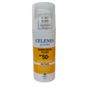 واقي شمس عشبي بلمسة جافة celenes by sweden Herbal Sunscreen Dry Touch Fluid Spf 50